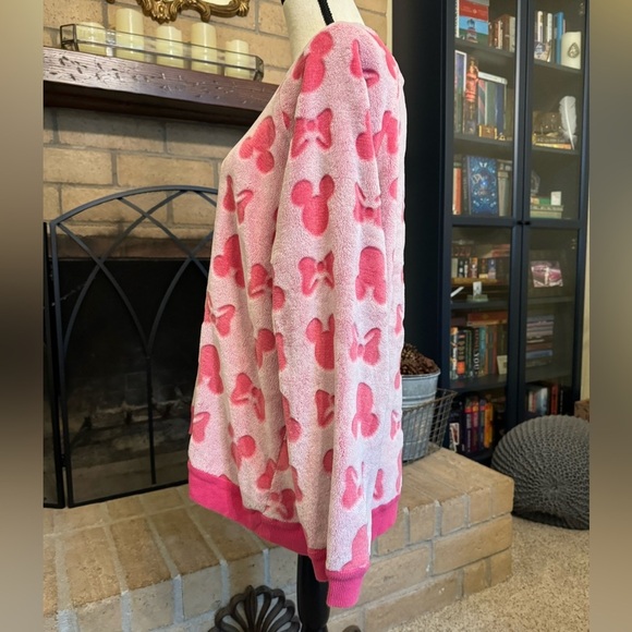 DISNEY Pink Minnie Mouse Soft Fleece PJ Sweater - Large - Picture 5 of 14
